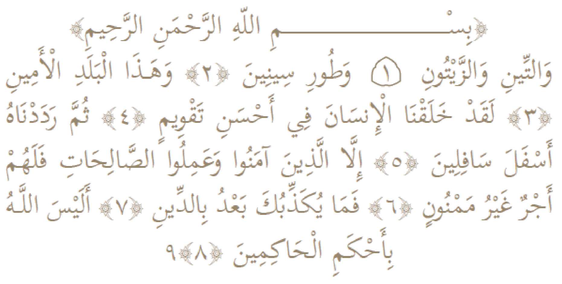 Surah At-Tin, the chapter of the fig